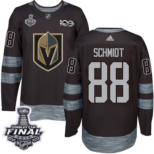 Adidas Golden Knights #88 Nate Schmidt Black 1917-100th Anniversary 2018 Stanley Cup Final Stitched NHL Jersey - Click Image to Close
